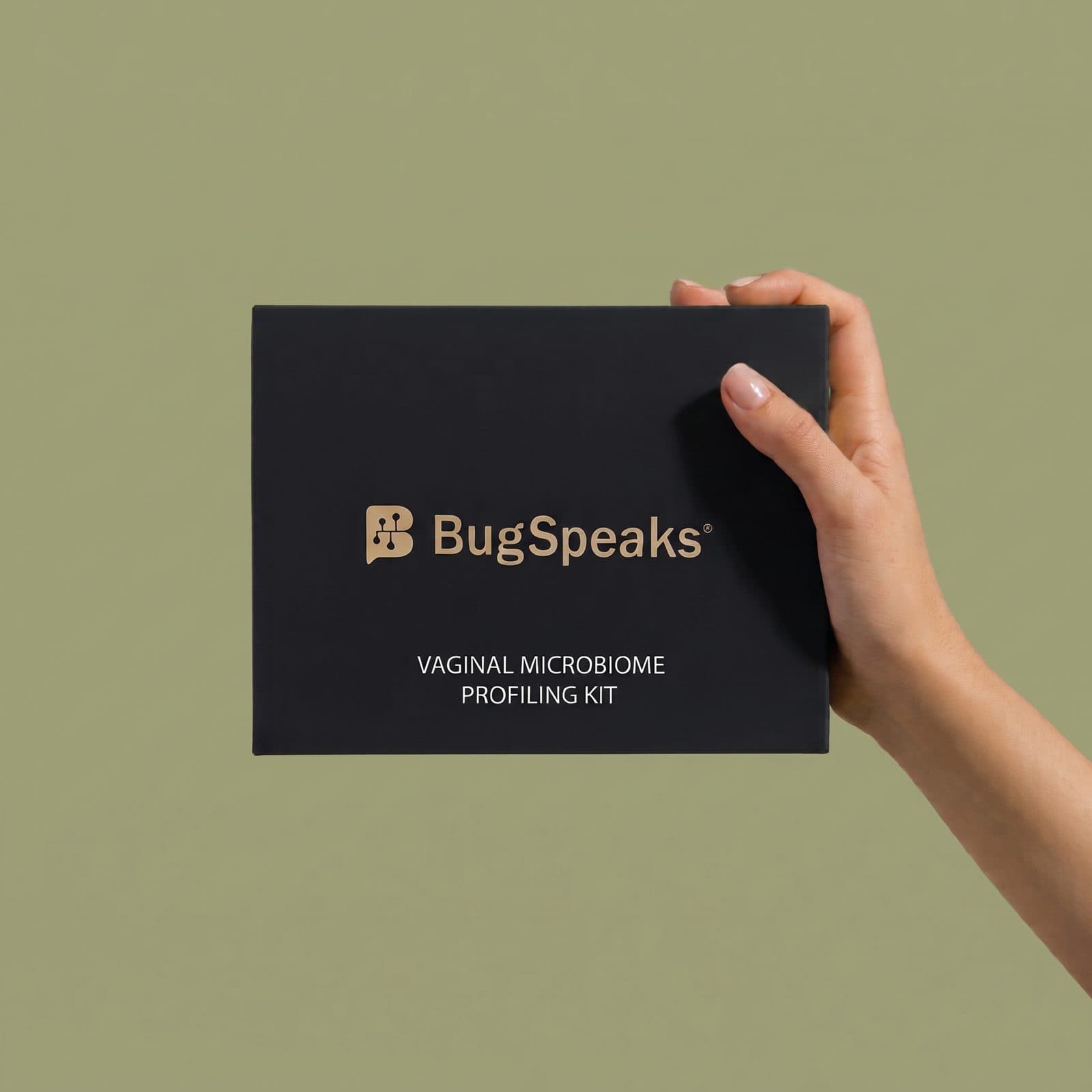 Комплектът BugSpeaks за вагинален микробиом в ръка